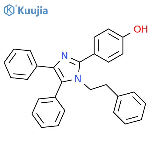 Phenol, 4-[4,5-diphenyl-1-(2-phenylethyl)-1H-imidazol-2-yl]- structure
