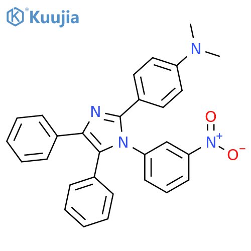 Benzenamine,N,N-dimethyl-4-[1-(3-nitrophenyl)-4,5-diphenyl-1H-imidazol-2-yl]- structure