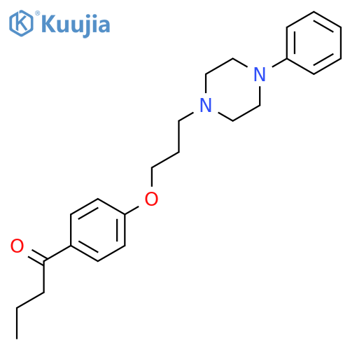 1-{4-[3-(4-phenylpiperazin-1-yl)propoxy]phenyl}butan-1-one structure