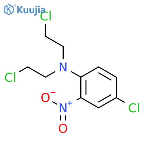 BENZENAMINE, 4-CHLORO-N,N-BIS(2-CHLOROETHYL)-2-NITRO- structure