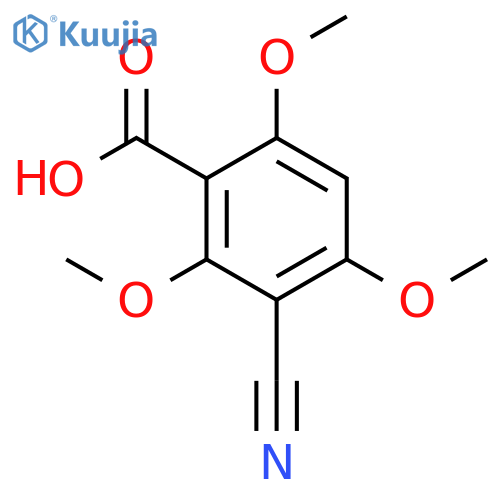 Benzoic acid, 3-cyano-2,4,6-trimethoxy- structure