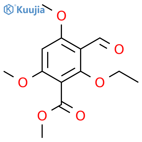 BENZOIC ACID, 2-ETHOXY-3-FORMYL-4,6-DIMETHOXY-, METHYL ESTER structure