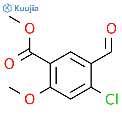 Benzoic acid, 4-chloro-5-formyl-2-methoxy-, methyl ester structure