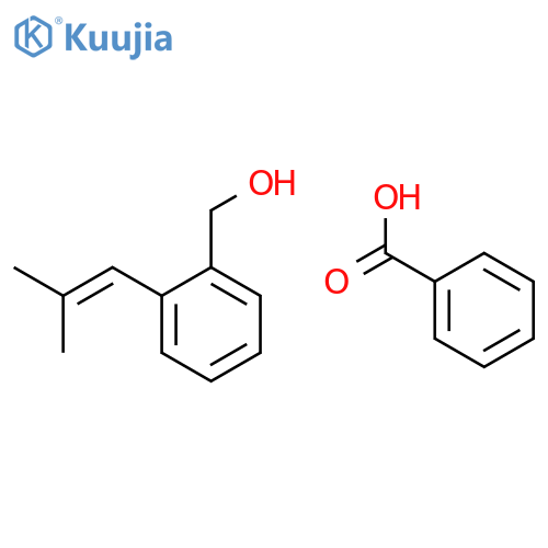 Benzoic acid;[2-(2-methylprop-1-enyl)phenyl]methanol structure