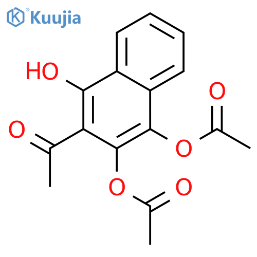 Ethanone, 1-[3,4-bis(acetyloxy)-1-hydroxy-2-naphthalenyl]- structure