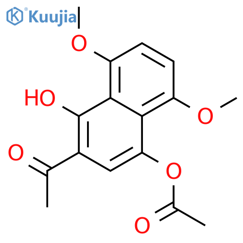 ETHANONE, 1-[4-(ACETYLOXY)-1-HYDROXY-5,8-DIMETHOXY-2-NAPHTHALENYL]- structure