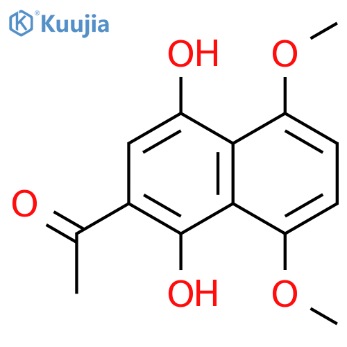 Ethanone, 1-(1,4-dihydroxy-5,8-dimethoxy-2-naphthalenyl)- structure