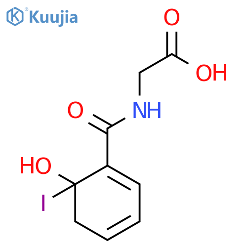 Cyclohexadienyl, 1-[[(carboxymethyl)amino]carbonyl]-6-hydroxy-6-iodo- structure