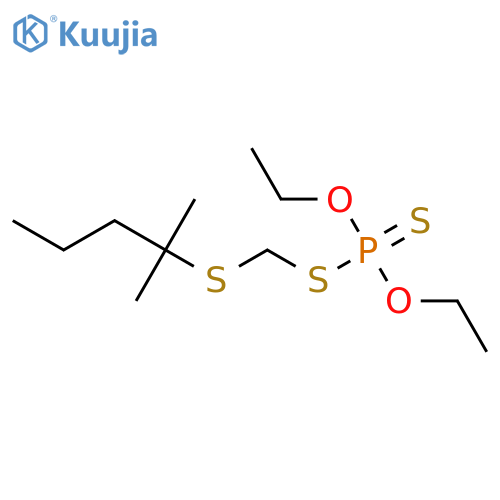 Phosphorodithioic acid, O,O-diethyl S-[(tert-hexylthio)methyl] ester structure
