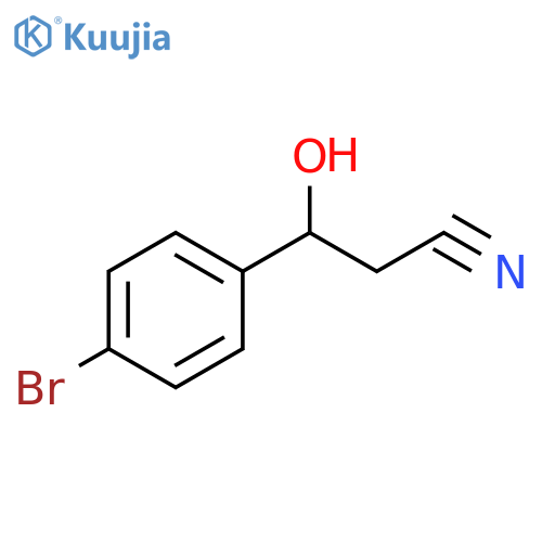 3-(4-bromophenyl)-3-hydroxypropanenitrile structure