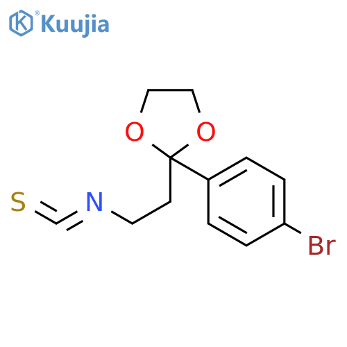 1,3-DIOXOLANE, 2-(4-BROMOPHENYL)-2-(2-ISOTHIOCYANATOETHYL)- structure