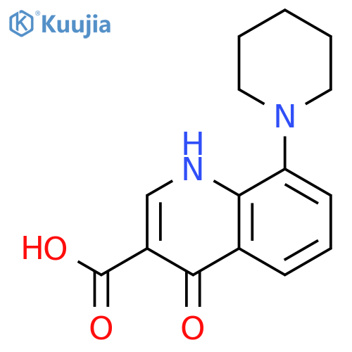 3-QUINOLINECARBOXYLIC ACID, 1,4-DIHYDRO-4-OXO-8-(1-PIPERIDINYL)- structure