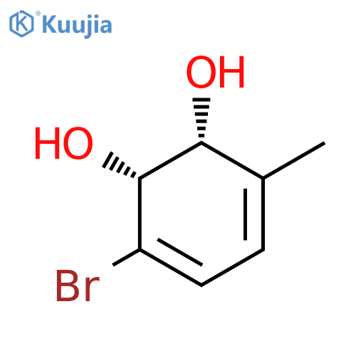 3,5-Cyclohexadiene-1,2-diol, 3-bromo-6-methyl-, cis- structure