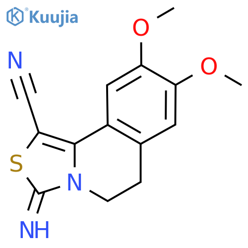 (3z)-3-Imino-8,9-dimethoxy-5,6-dihydro[1,3]thiazolo[4,3-a]isoquinoline-1-carbonitrile structure