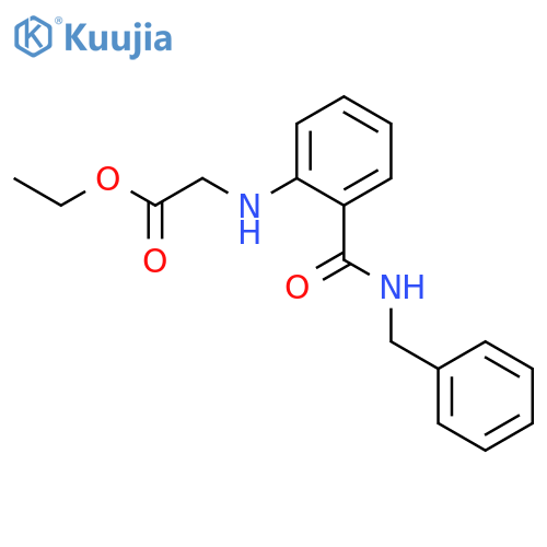 GLYCINE, N-[2-[[(PHENYLMETHYL)AMINO]CARBONYL]PHENYL]-, ETHYL ESTER structure