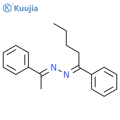 1-Pentanone, 1-phenyl-, (1-phenylethylidene)hydrazone structure