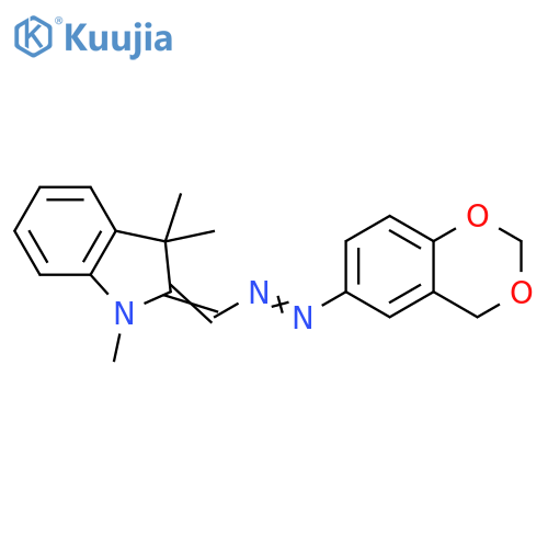 1H-Indole,2-[(4H-1,3-benzodioxin-6-ylazo)methylene]-2,3-dihydro-1,3,3-trimethyl- structure