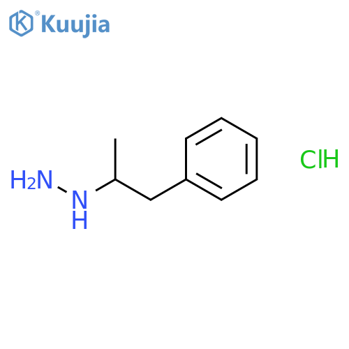 1-phenylpropan-2-ylhydrazine;hydrochloride structure