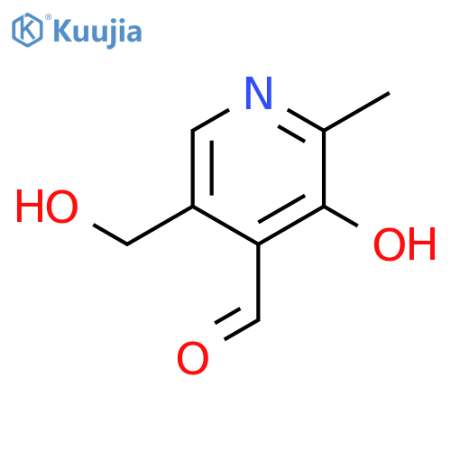 3-hydroxy-5-(hydroxymethyl)-2-methylpyridine-4-carbaldehyde structure