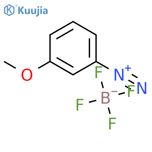 Benzenediazonium, 3-methoxy-, tetrafluoroborate(1-) structure