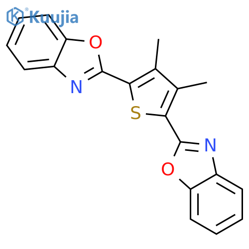 BENZOXAZOLE, 2,2'-(3,4-DIMETHYL-2,5-THIOPHENEDIYL)BIS- structure
