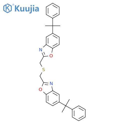 BENZOXAZOLE, 2,2'-[THIOBIS(METHYLENE)]BIS[5-(1-METHYL-1-PHENYLETHYL)- structure