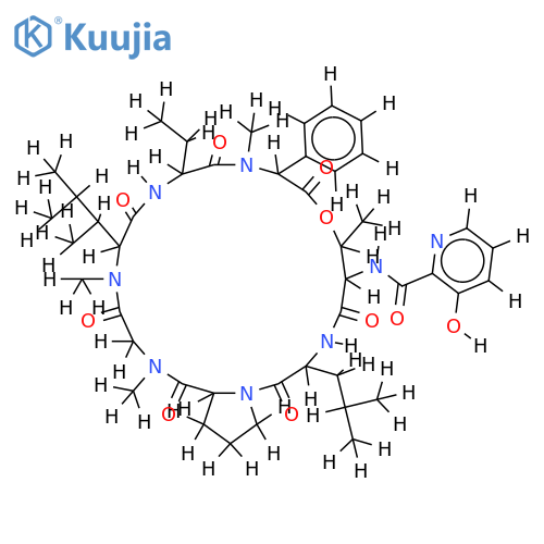 (3-D-proline)-[6-(L-2-amino-butyric acid)]-etamycin-A structure