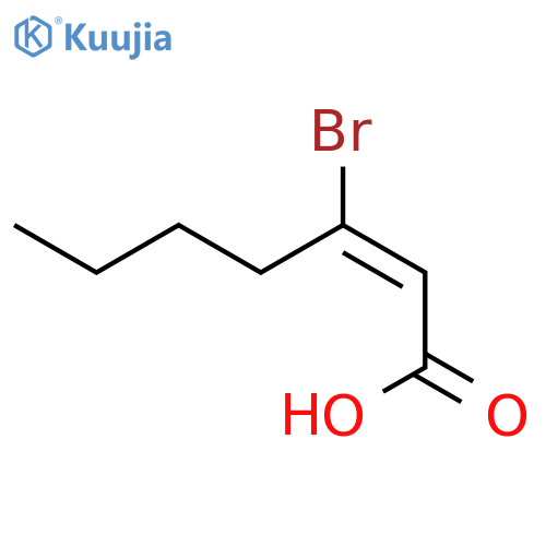 3-Bromo-2-heptenoic acid structure