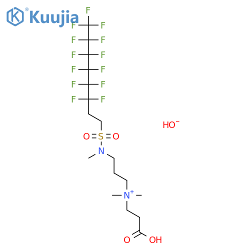 (2-carboxyethyl)dimethyl-3-[methyl[(3,3,4,4,5,5,6,6,7,7,8,8,8-tridecafluorooctyl)sulphonyl]amino]propylammonium hydroxide structure