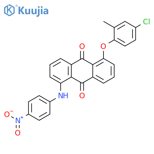 9,10-Anthracenedione,1-(4-chloro-2-methylphenoxy)-5-[(4-nitrophenyl)amino]- structure