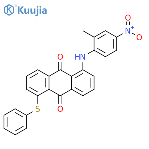 9,10-Anthracenedione,1-[(2-methyl-4-nitrophenyl)amino]-5-(phenylthio)- structure