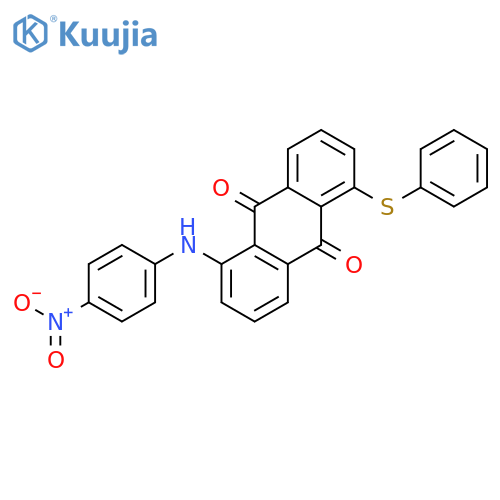 9,10-Anthracenedione, 1-[(4-nitrophenyl)amino]-5-(phenylthio)- structure