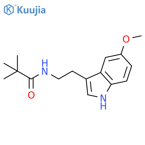 Propanamide, N-[2-(5-methoxy-1H-indol-3-yl)ethyl]-2,2-dimethyl- structure