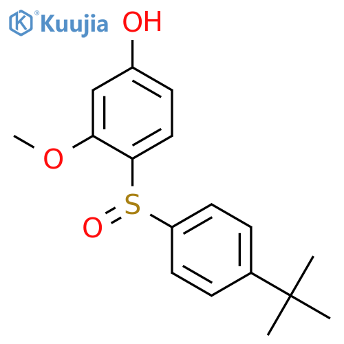 PHENOL, 4-[[4-(1,1-DIMETHYLETHYL)PHENYL]SULFINYL]-3-METHOXY- structure