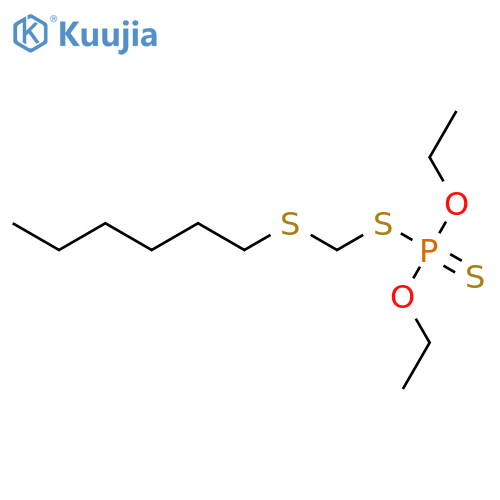 PHOSPHORODITHIOIC ACID, O,O-DIETHYL S-[(HEXYLTHIO)METHYL] ESTER structure