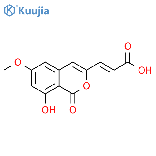 2-Propenoic acid, 3-(8-hydroxy-6-methoxy-1-oxo-1H-2-benzopyran-3-yl)- structure