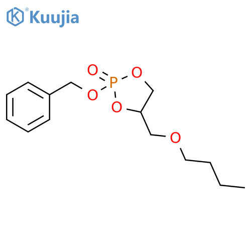 1,3,2-Dioxaphospholane, 4-(butoxymethyl)-2-(phenylmethoxy)-, 2-oxide structure