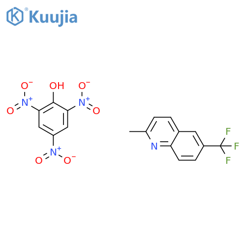 QUINOLINE, 2-METHYL-6-(TRIFLUOROMETHYL)-, COMPD. WITH 2,4,6-TRINITROPHENOL(1:1) structure