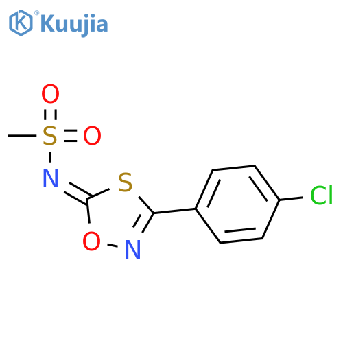 Methanesulfonamide, N-[3-(4-chlorophenyl)-1,4,2-oxathiazol-5-ylidene]- structure