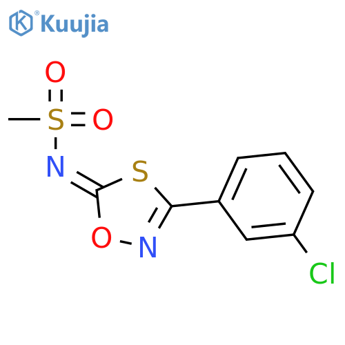 Methanesulfonamide, N-[3-(3-chlorophenyl)-1,4,2-oxathiazol-5-ylidene]- structure