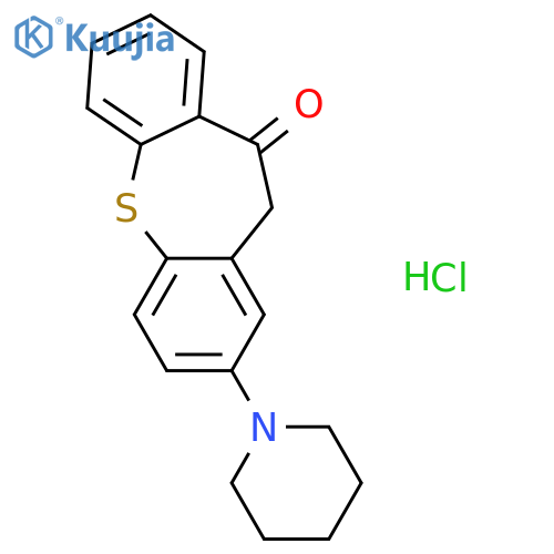 Dibenzo[b,f]thiepin-10(11H)-one, 2-(1-piperidinyl)-, hydrochloride structure