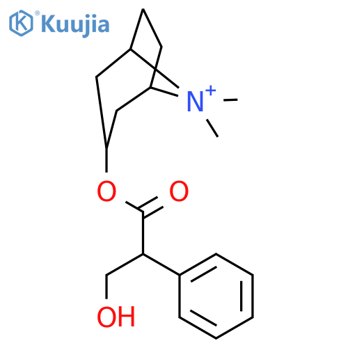 3-[(3-hydroxy-2-phenylpropanoyl)oxy]-8,8-dimethyl-8-azoniabicyclo [3.2.1]octane structure
