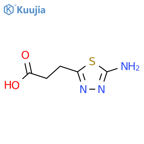 3-(5-amino-1,3,4-thiadiazol-2-yl)propanoic acid structure