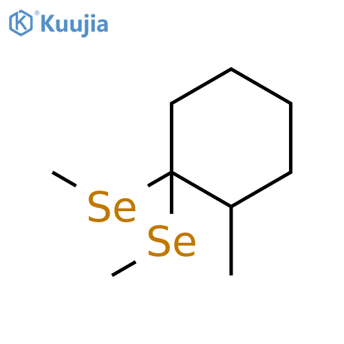 Cyclohexane, 2-methyl-1,1-bis(methylseleno)- structure