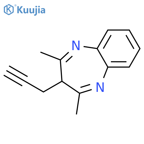 3H-1,5-Benzodiazepine, 2,4-dimethyl-3-(2-propynyl)- structure