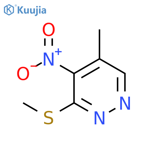 Pyridazine, 5-methyl-3-(methylthio)-4-nitro- structure