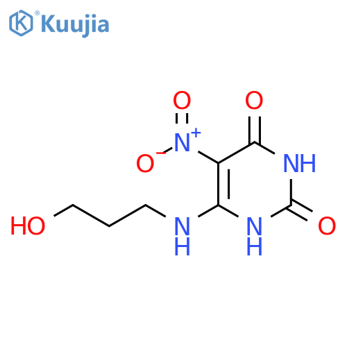 2,4(1H,3H)-Pyrimidinedione, 6-[(3-hydroxypropyl)amino]-5-nitro- structure