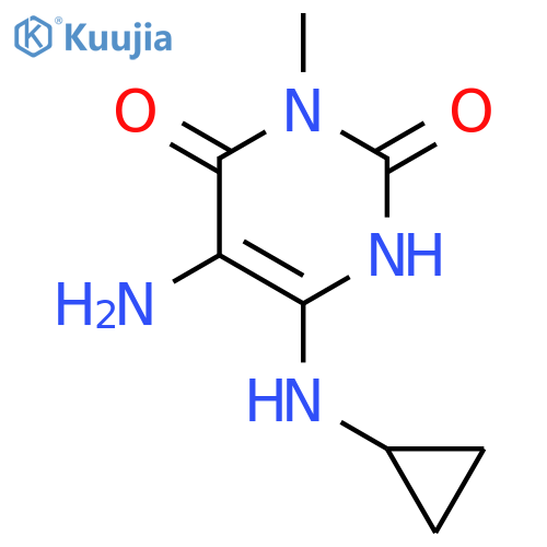 2,4(1H,3H)-Pyrimidinedione, 5-amino-6-(cyclopropylamino)-3-methyl- structure