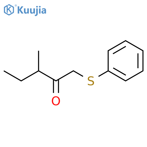 2-PENTANONE, 3-METHYL-1-(PHENYLTHIO)- structure
