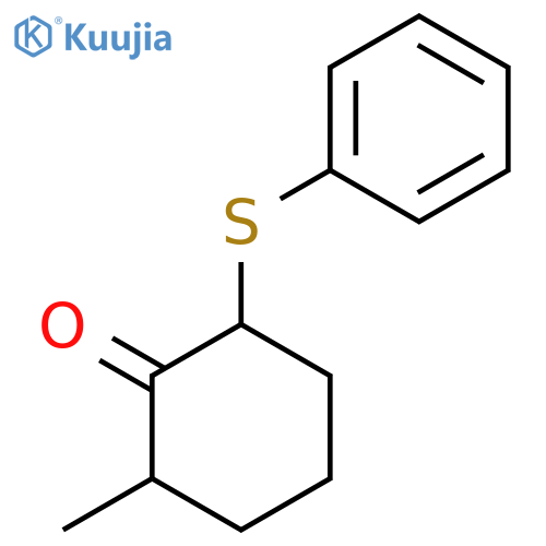 Cyclohexanone, 2-methyl-6-(phenylthio)-, cis- structure